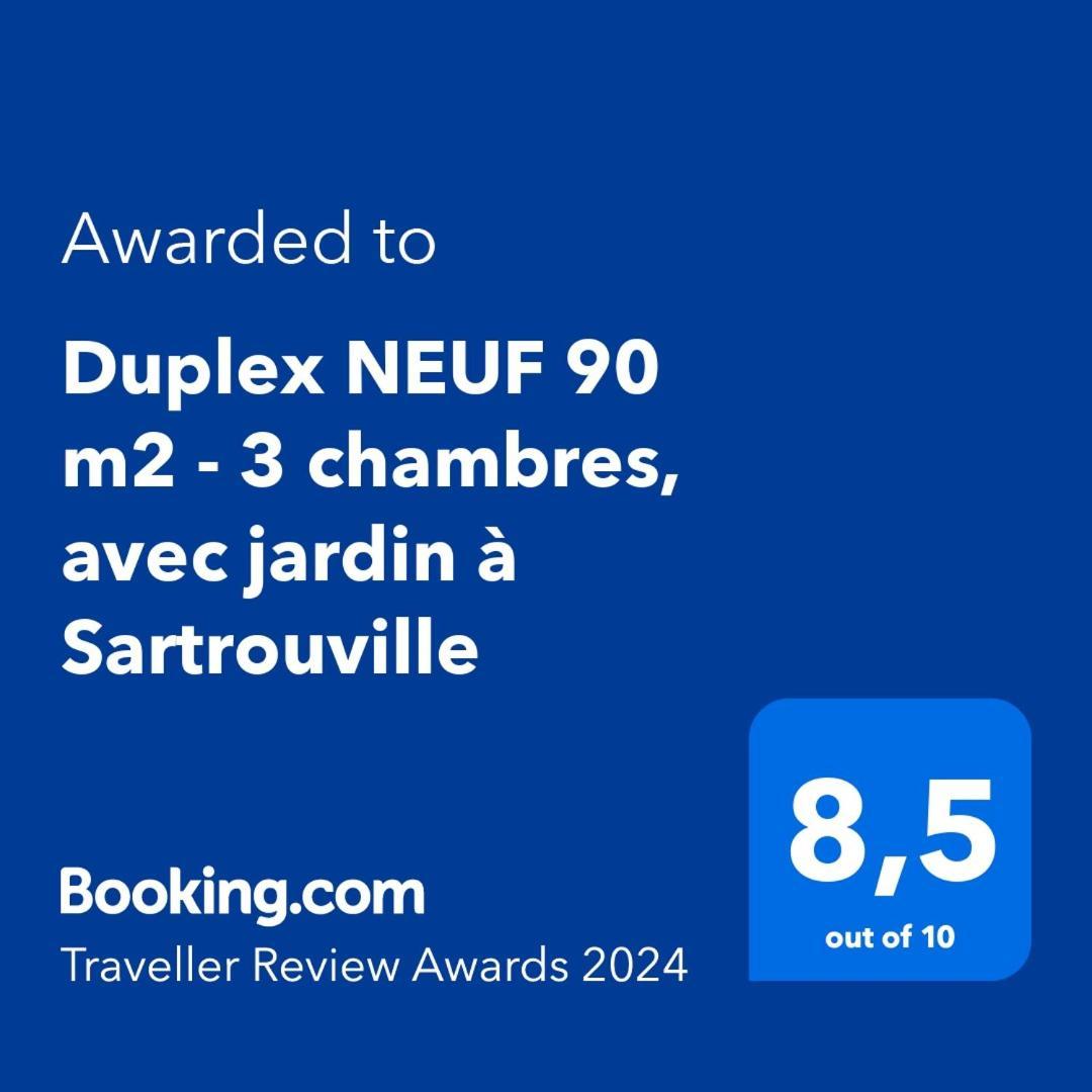 Duplex Neuf 90 M2 - 3 Chambres, Avec Jardin A 사르투르빌 외부 사진